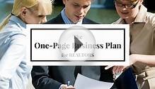 The One Page Real Estate Business Plan